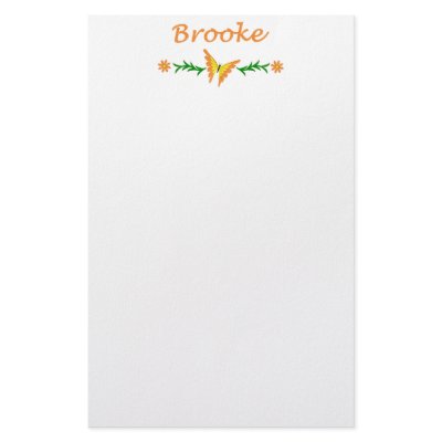 Brooke (Orange Butterfly) Stationery by nothingbutnames