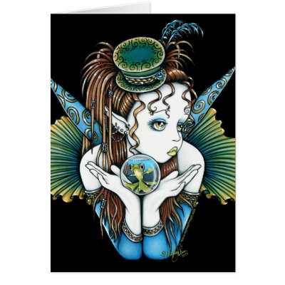 "Brooke" Pet Fish Couture Fairy Art Card by mykajelina