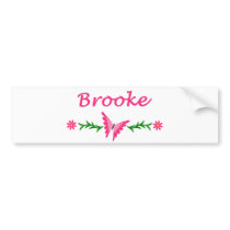 Brooke (Pink Butterfly) Bumper Sticker