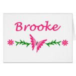 Brooke (Pink Butterfly) Greeting Card