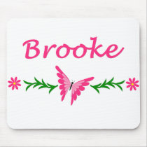Brooke (Pink Butterfly) Mouse Pad