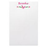 Brooke (Pink Butterfly) Stationery