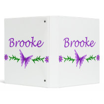 Brooke (Purple Butterfly) Vinyl Binder