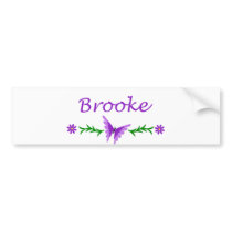 Brooke (Purple Butterfly) Bumper Stickers