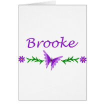 Brooke (Purple Butterfly) Greeting Cards
