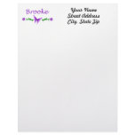 Brooke (Purple Butterfly) Letterhead