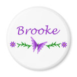 Brooke (Purple Butterfly) Refrigerator Magnets