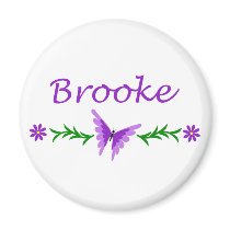 Brooke (Purple Butterfly) Refrigerator Magnets