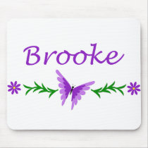 Brooke (Purple Butterfly) Mouse Pads