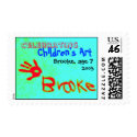 Brooke Stamp, Celebrating , Children's Art, Bro... by FrankyJack Brooke Stamp, Celebrating , Children's Art, Bro...