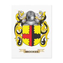 Brookes Coat of Arms (Family Crest) Post Card