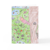 Brooke's world of animals greeting card