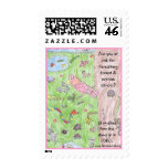 Brooke's world of animals postage stamp
