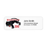 Brookfield Zoo Black Leopard Address Label