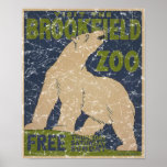 Brookfield Zoo-Polar Bear-distressed Print