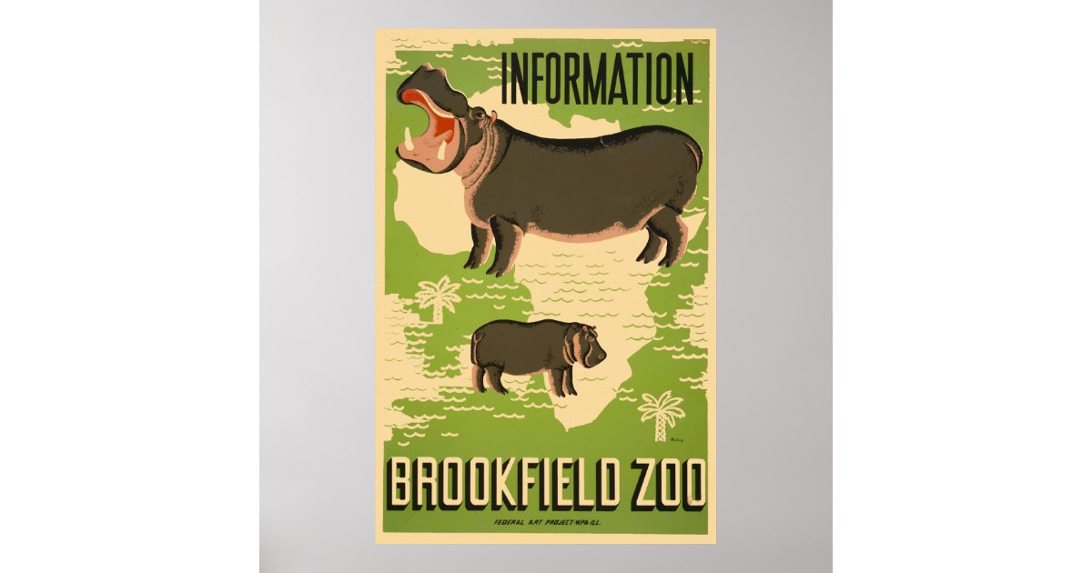 visit the brookfield zoo poster