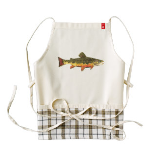 Brookie de Sr. Trout Whiskers', fontinalis del Delantal Zazzle HEART