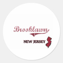 Brooklawn New Jersey City Classic Round Sticker
