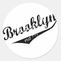 Brooklyn 1957 round stickers