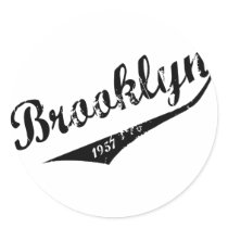 Brooklyn 1957 round stickers
