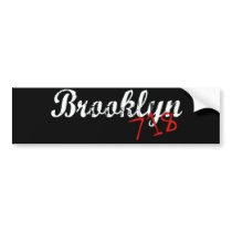 Brooklyn 718 bumper sticker