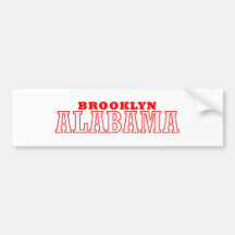 Brooklyn, Alabama City Design Bumper Sticker