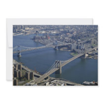 Brooklyn and Manhattan from the air, New York, USA Invitation