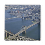 Brooklyn and Manhattan from the air, New York, USA Refrigerator Magnet