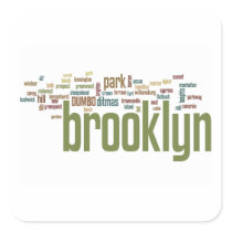 Brooklyn Baby Pride!! Square Stickers