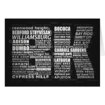 Brooklyn BK NYC Typographic Note Greeting Card