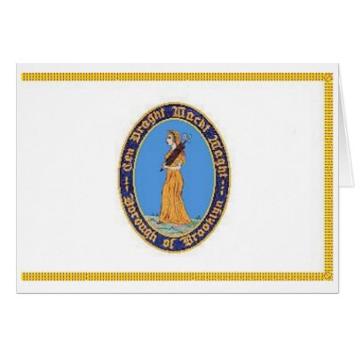 Brooklyn Borough Flag Greeting Cards by elfyboy