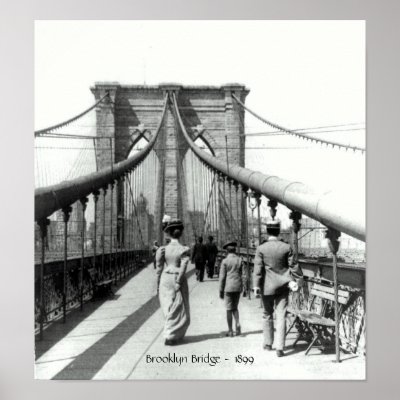Brooklyn Bridge - 1899 Poster by KitteasGallery