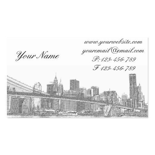 Brooklyn Bridge and Manhattan Skyline Business Cards