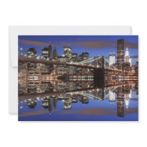 Brooklyn Bridge and Manhattan Skyline Custom Announcements