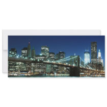 Brooklyn Bridge and Manhattan Skyline Custom Invites