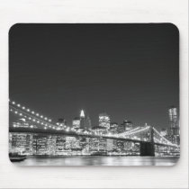 Brooklyn Bridge and Manhattan Skyline Mousepads