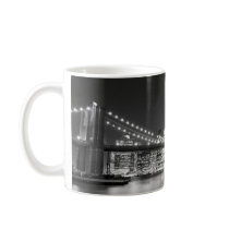 Brooklyn Bridge and Manhattan Skyline Coffee Mugs
