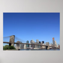 Brooklyn Bridge and Manhattan Skyline Print