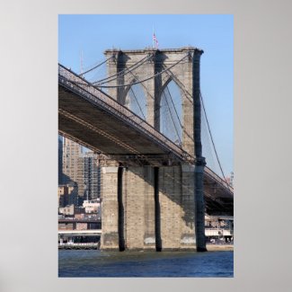 Brooklyn Bridge and Manhattan Skyline Print