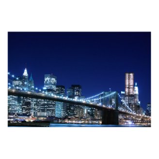 Brooklyn Bridge and Manhattan Skyline Posters