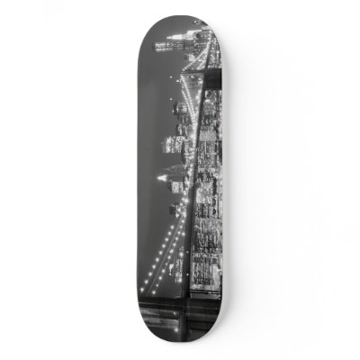 Brooklyn Bridge and Manhattan Skyline Skateboard Decks by jhaviv