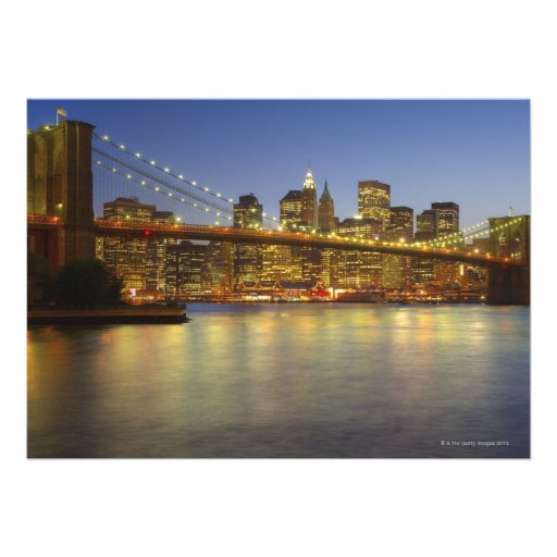 Brooklyn Bridge and New York City buildings Custom Invites