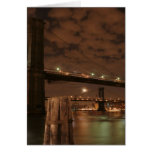 Brooklyn Bridge at Night Cards