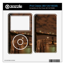 Brooklyn Bridge at Night iPod Skins