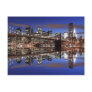 Brooklyn Bridge At Night, New York City Postcard