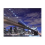 Brooklyn Bridge at Night, New York City Post Cards
