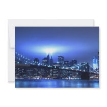 Brooklyn Bridge at Night, New York Personalized Invitations