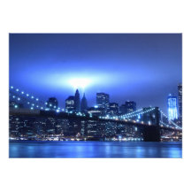 Brooklyn Bridge at Night, New York Personalized Invitations