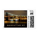 Brooklyn Bridge at Night postage by perfectpostage Brooklyn Bridge at Night postage