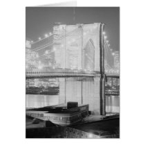 Brooklyn Bridge Black & White Card